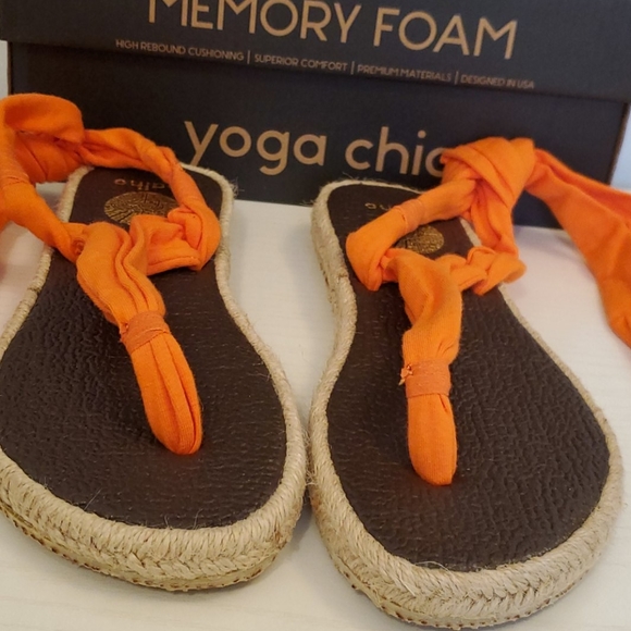 NIB Nalho Yoga Mat Ankle Espadrilles Karabi Orange - Picture 5 of 12